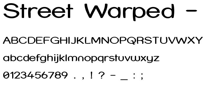 Street Warped - Expanded font